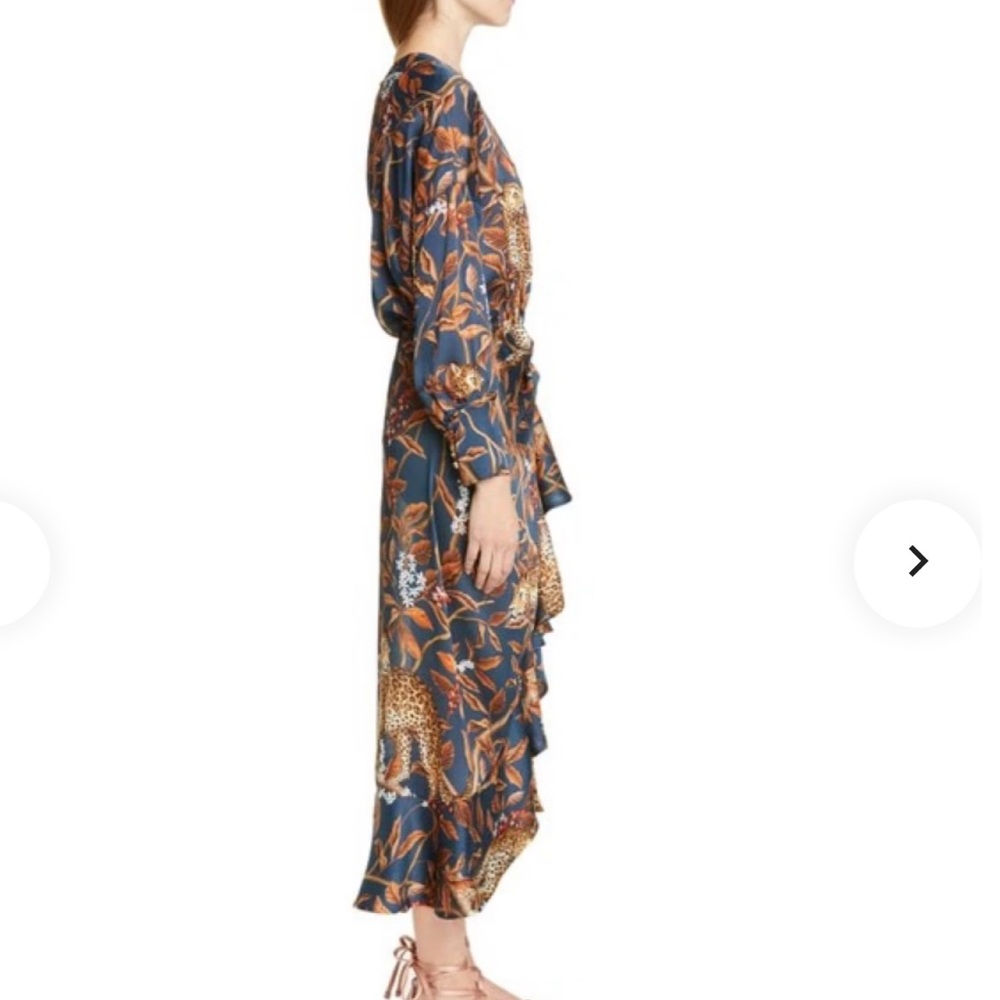 NWOT  Johanna Ortiz Elegant Floral Print Dress - Picture 7 of 16